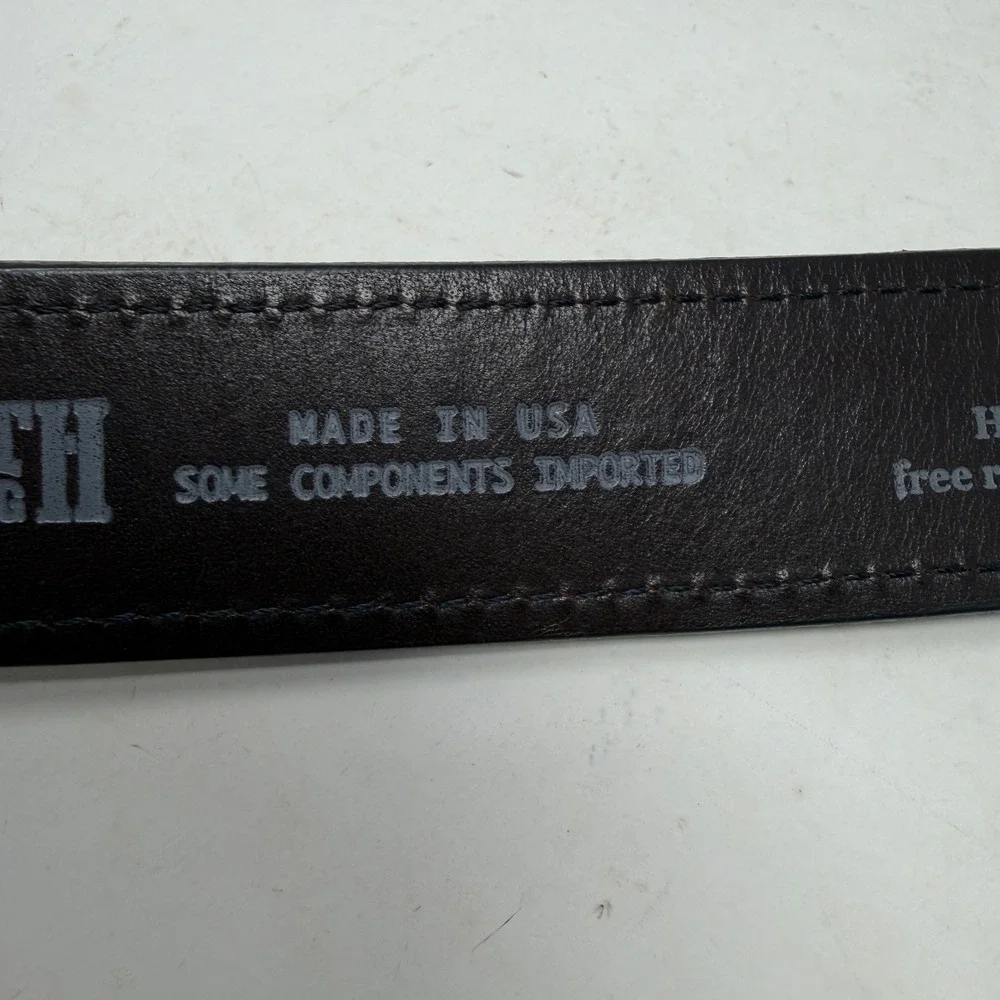 Duluth Trading Co Belt Mens 42 85362 Dark Brown Full Grain Leather EUC